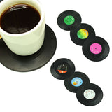Vintage Vinyl Record Beverage Coasters Anti-slip - 6pcs/set