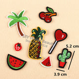 8 Pcs/Lot Plant Cactus Embroidered Iron on Patches for Clothing DIY Apparel Accessories Lollipop Sticker Appliques Badge @I