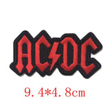 ACDC AC/DC Music Band Logo patch Rock Heavy Metal Punk Music Band Logo Patch Sew Iron on Embroidered Badge Sign Costume Gift