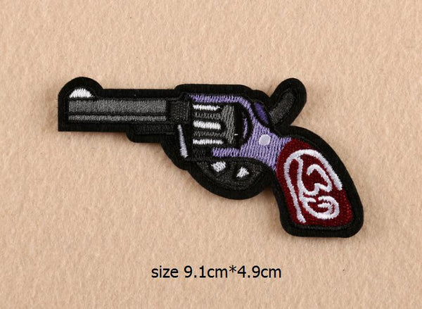 New Down pilot Jacket Delicate Fashion Embroidery Iron On Patches Beauty Snake Gun Animal Gitter Badges Motif Applique