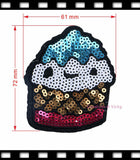 New POP Sequins Sewing Brand Patch Retro Hand Embroidery Patches Hotfix Applique Feather Hot Fix Motif DIY Clothes Stickers