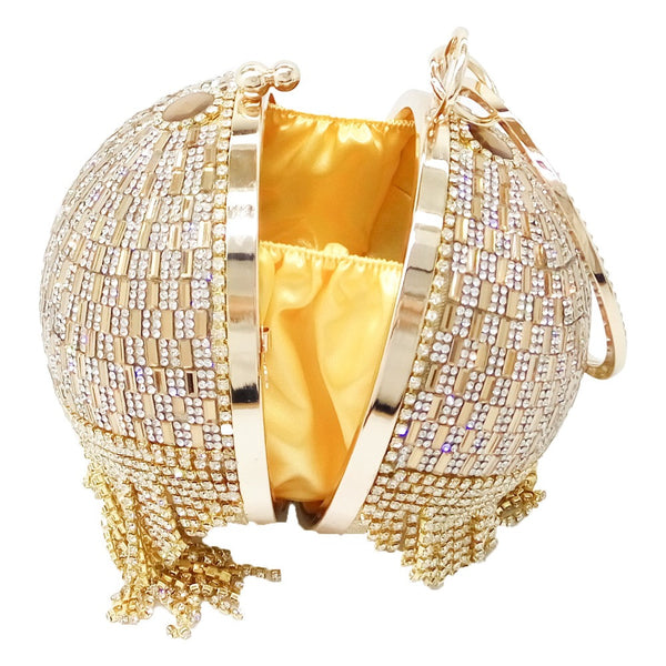 Golden Diamond Tassel Handbag