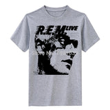 R.E.M. classic rock live lose my religion everybody hurts man on the moon rock fashion black ans white t shirt