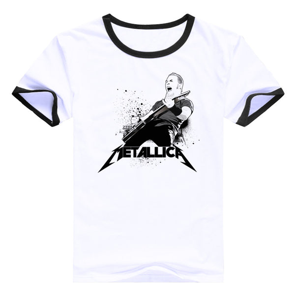 Summer Classic Heavy Metal Metallica Design Rock T-shirts Casual Cotton T Shirt Hipster Men Hip Hop Tshirt