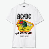 fly on the wall tour 1985 acdc classic rock logo men women tee shirt